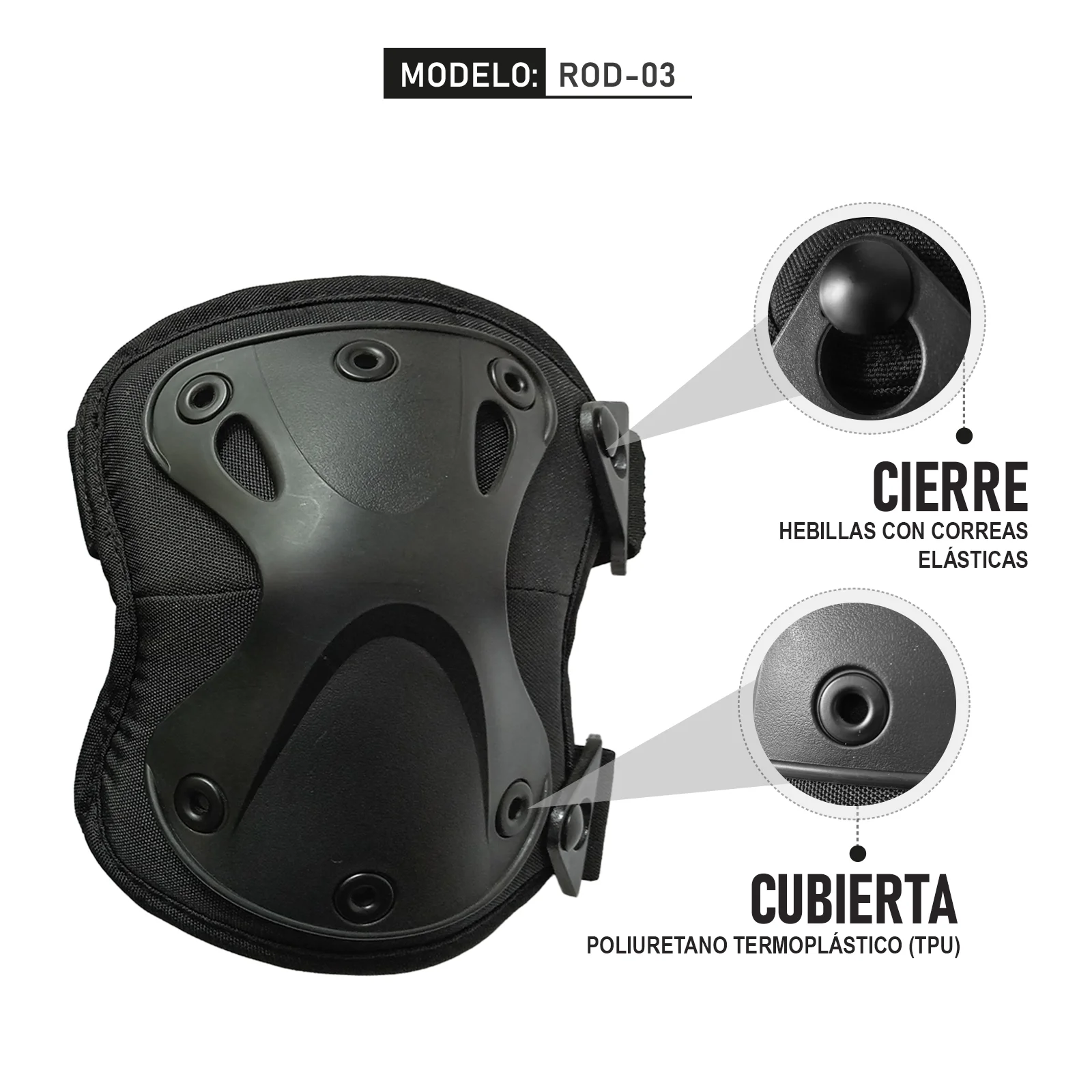 Rodilleras industriales de alto impacto con capsula TPU - Imagen 4